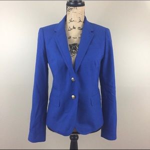 J Crew Classic Schoolboy Wool Blazer Royal Blue 8